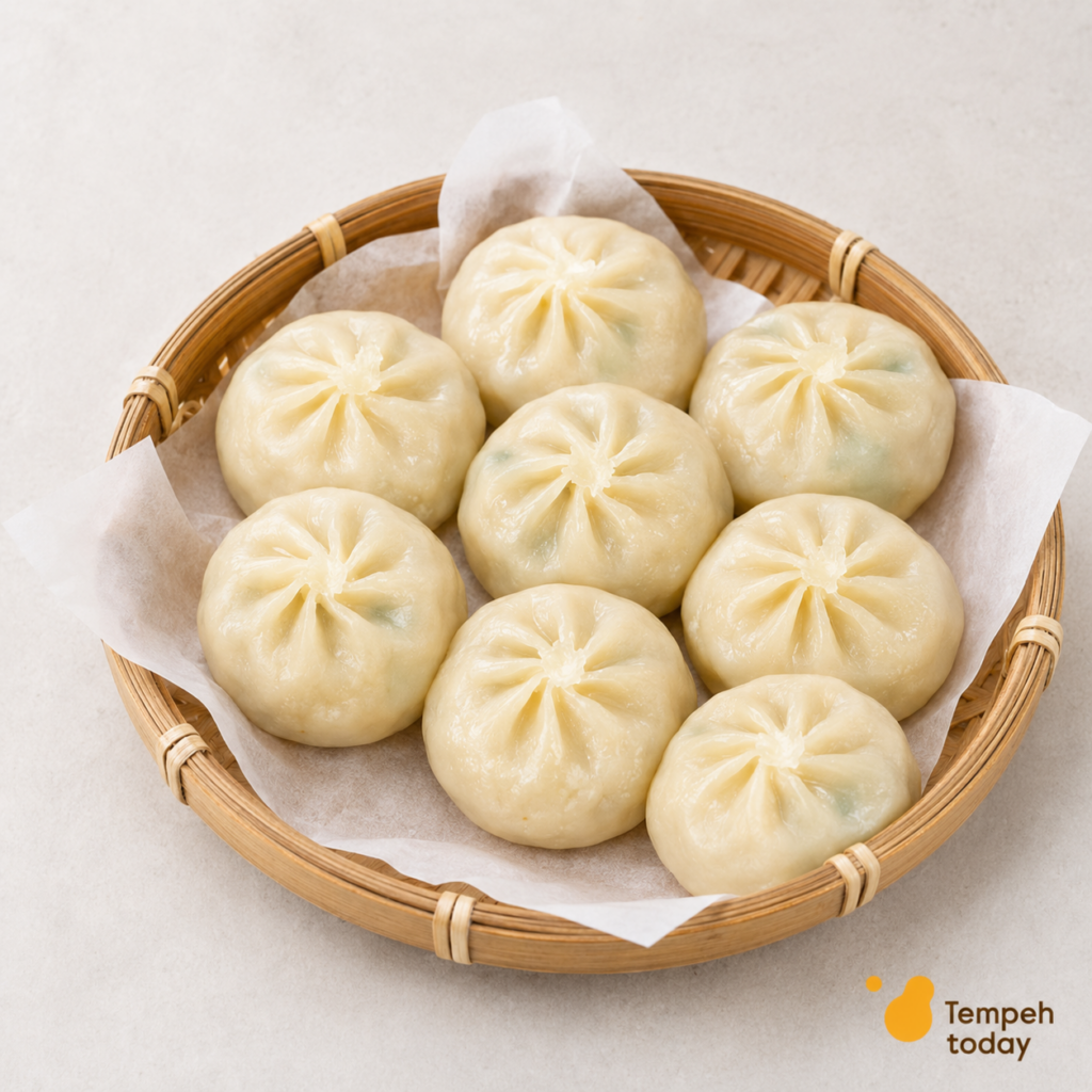 Tempeh dumplings met schouten logo