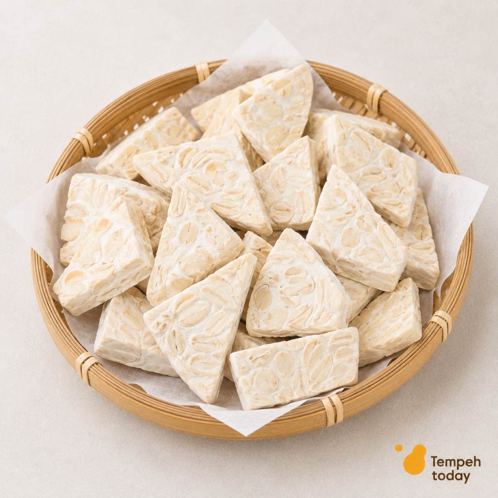 Freeze dried tempeh chunks