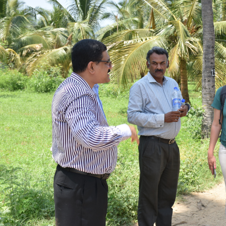 B2B food sales professional at a tempeh production facility in India